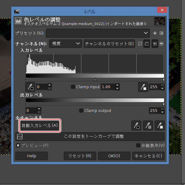 5. 自動入力レベル(A)