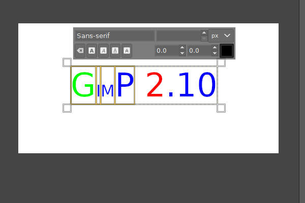 10. G と I と M と Pの文字を選択する 10. G と I と M と Pの文字を選択する