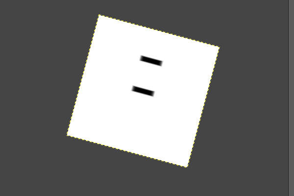 9. 15度傾いた矩形が描かれる 9. 15度傾いた矩形が描かれる