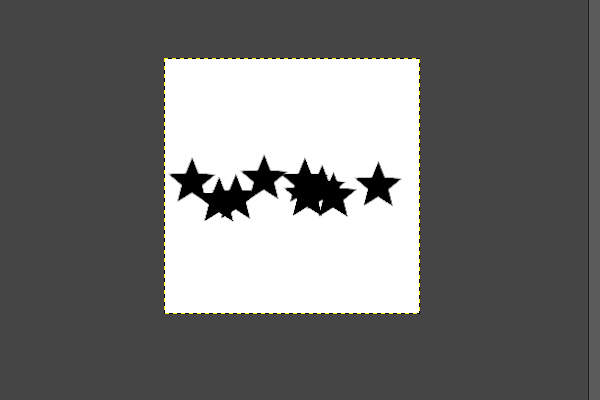 45. 散らばって星が描かれる