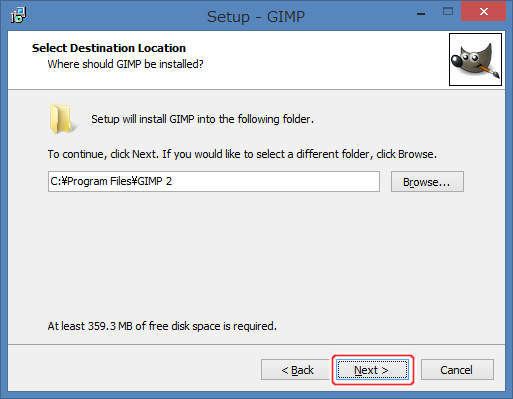 5. インストール先の指定 5. インストール先の指定