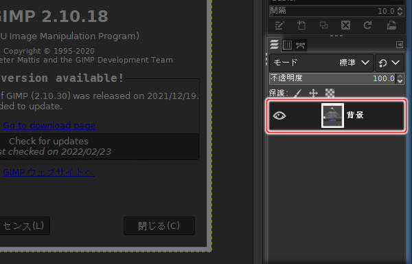 1. レイヤの状態を確認 1. レイヤの状態を確認