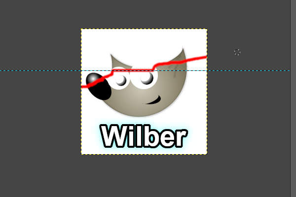 2. ガイドに引き寄せられた線 2. ガイドに引き寄せられた線